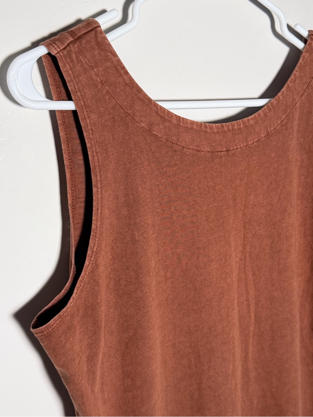l*space Sleeveless Midi Dress in Rust Brown S/P Small Petite 100% Cotton - Picture 2 of 7